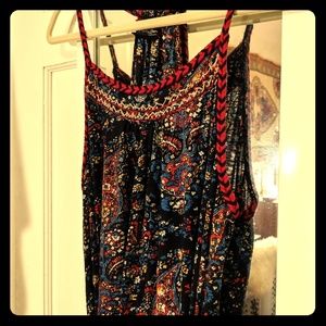 Lucky Brand Paisley Maxi Dress with Belt